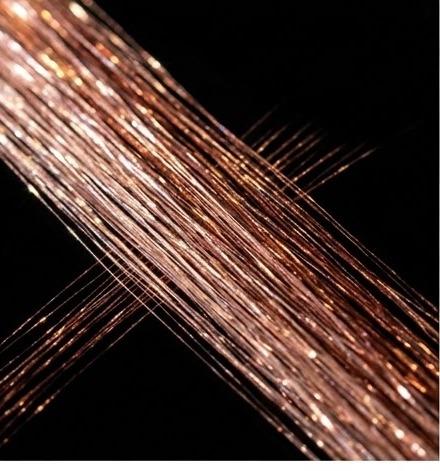 Rose gold and copper strands